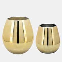 Load image into Gallery viewer, Gold Metallic Vase