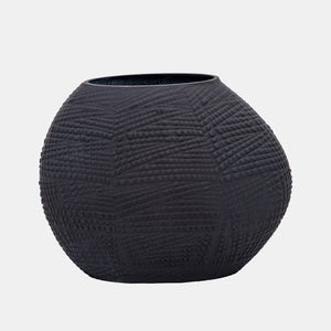 Black Textured Vase