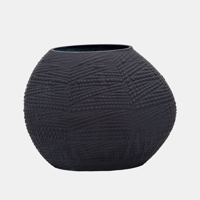Black Textured Vase