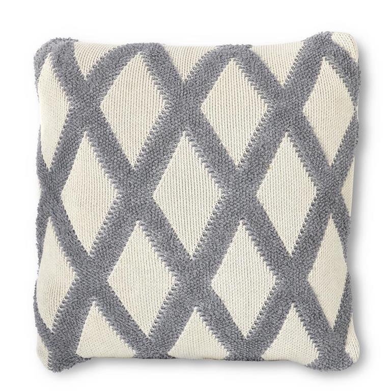 Gray Criss-Cross Pillow
