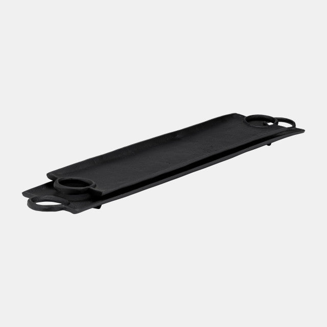 Black Flat Metal Tray