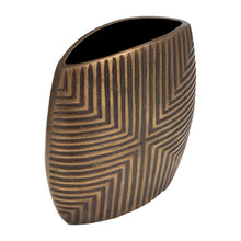 Load image into Gallery viewer, Metal Ribbed Vase