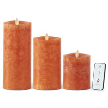 Load image into Gallery viewer, Large Orange Pillar Candle