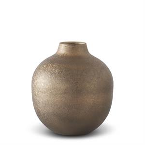 Crackled Brown Metal Vase