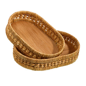 Woven Wood Tray