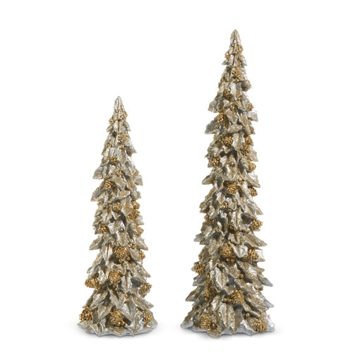 Glittered Cone Tree Set