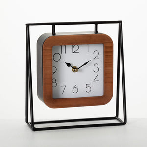 Metal Framed Desk Clock