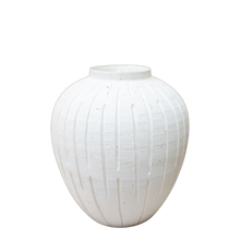 Load image into Gallery viewer, White Etched Ceramic Vase