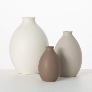 Matte Teardrop Vase Set
