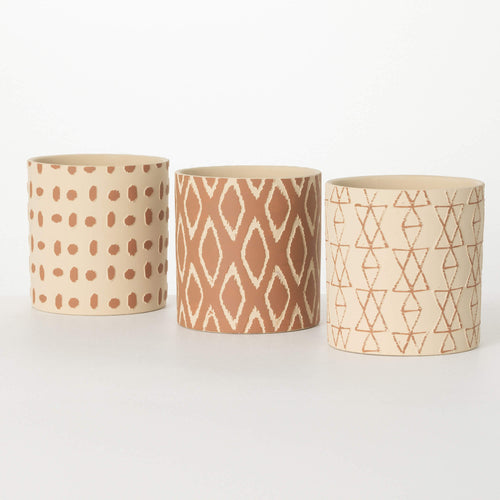 Embossed Cement Pot