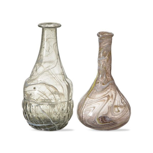 Swirl Blown Glass Vase