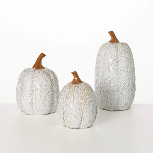 Embossed Ceramic Pumpkin