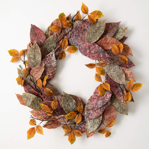 Warm Fall Leaf Wreath
