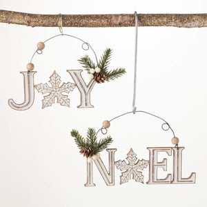 Wood Noel Joy Ornament