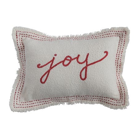 Woven Fringe Joy Pillow