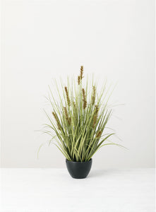 Potted Flocked Grass