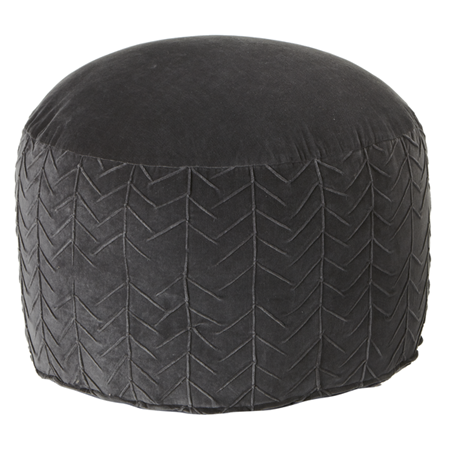 Grey Arrow Pouf
