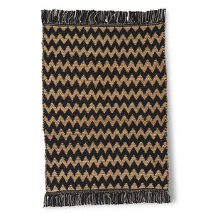 Black Tan Chevron Rug