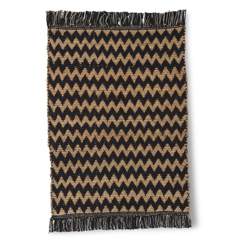 Black Tan Chevron Rug