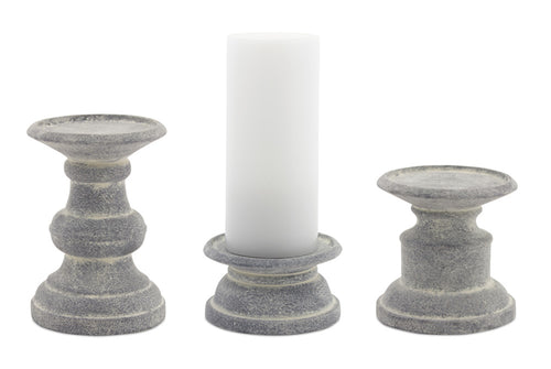 Grey Terracotta Candle Holder