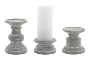 Grey Terracotta Candle Holder