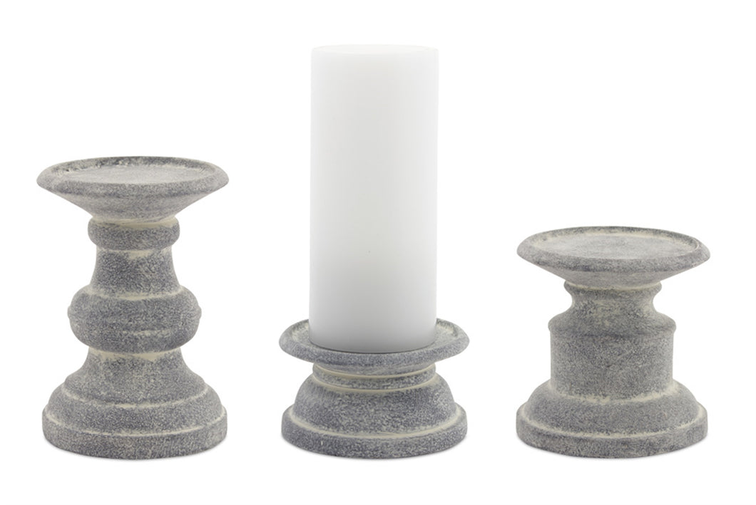 Grey Terracotta Candle Holder