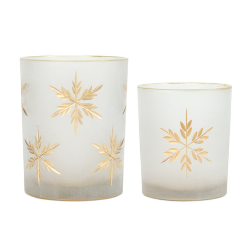 Etched Snowflake Votive