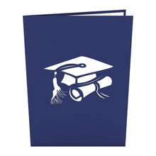 Load image into Gallery viewer, Grad Card Blue Gold