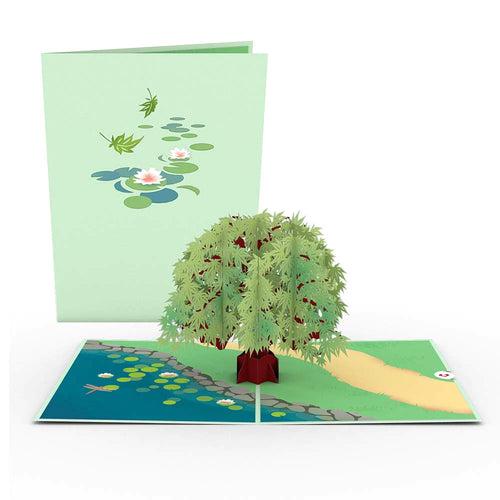 Green Maple Tree Card