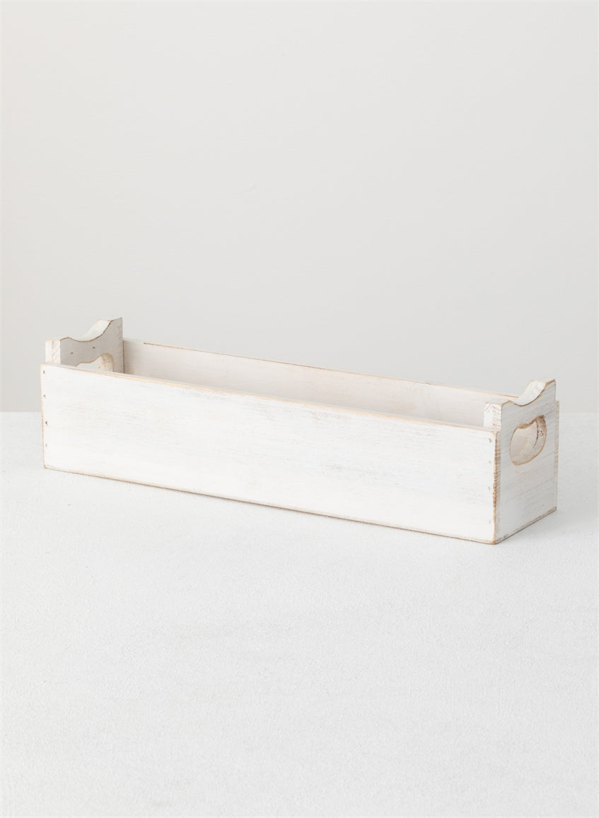 White Wood Container