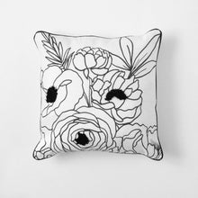 Load image into Gallery viewer, Floral Line Pillow