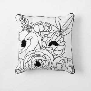 Floral Line Pillow