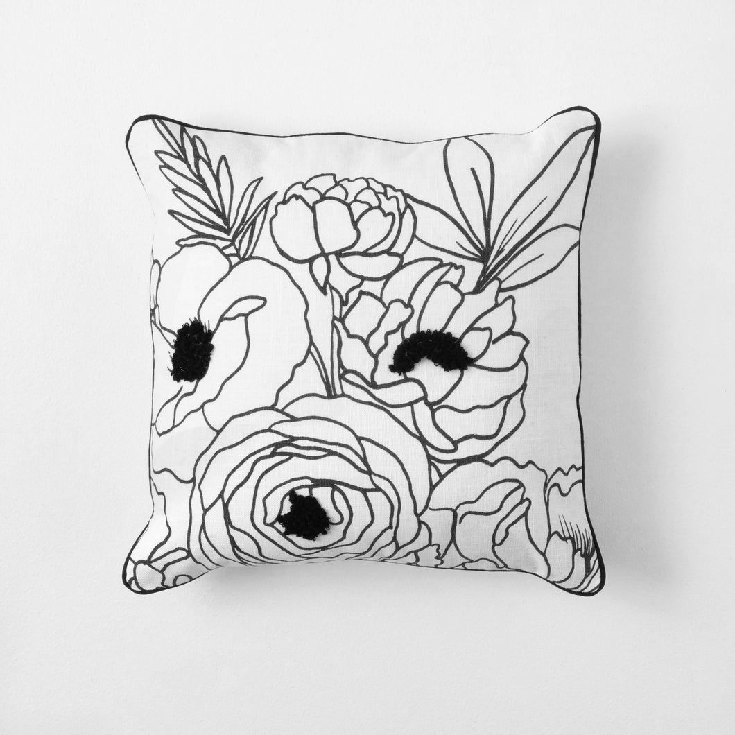 Floral Line Pillow